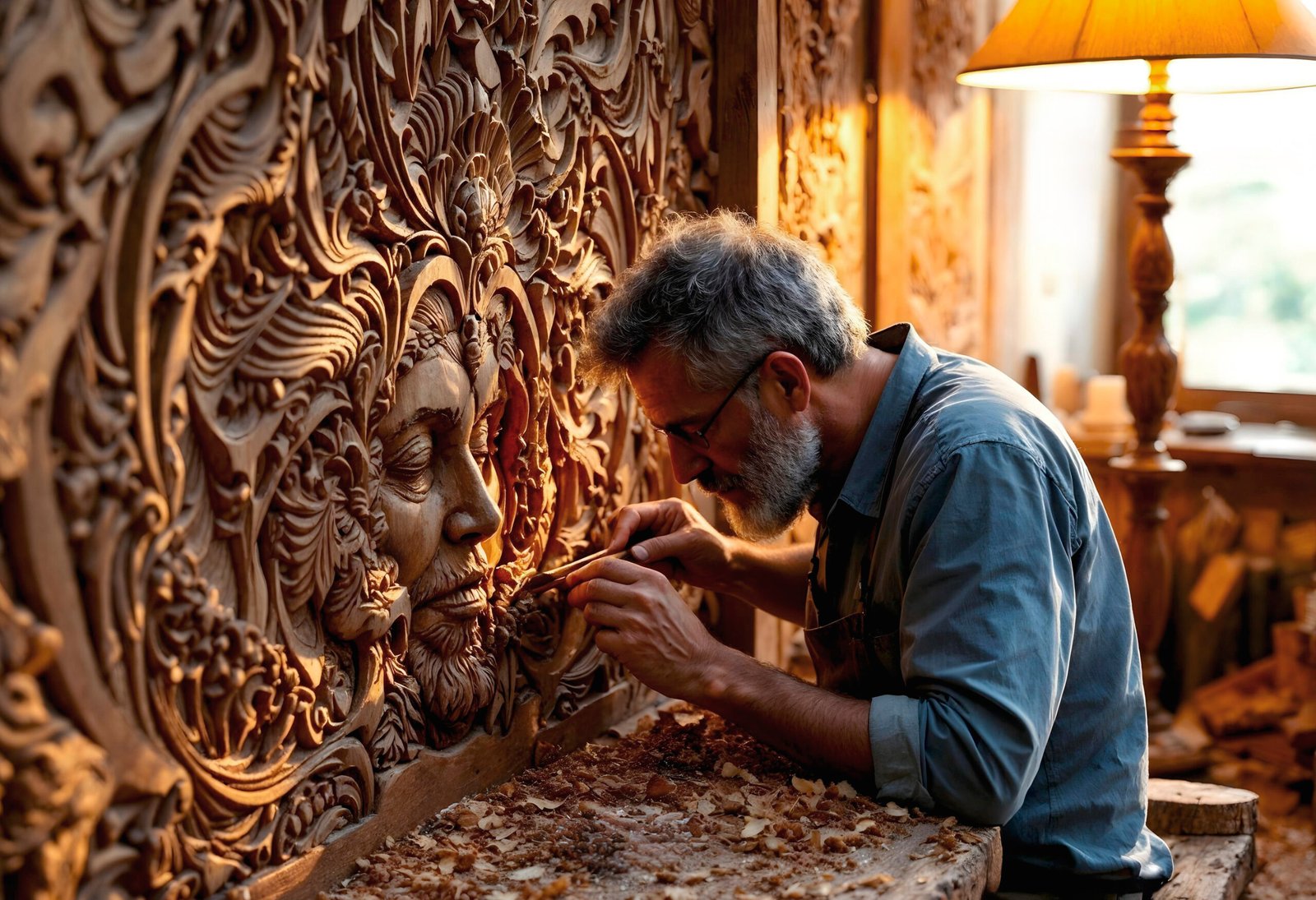 master-wood-carver-work