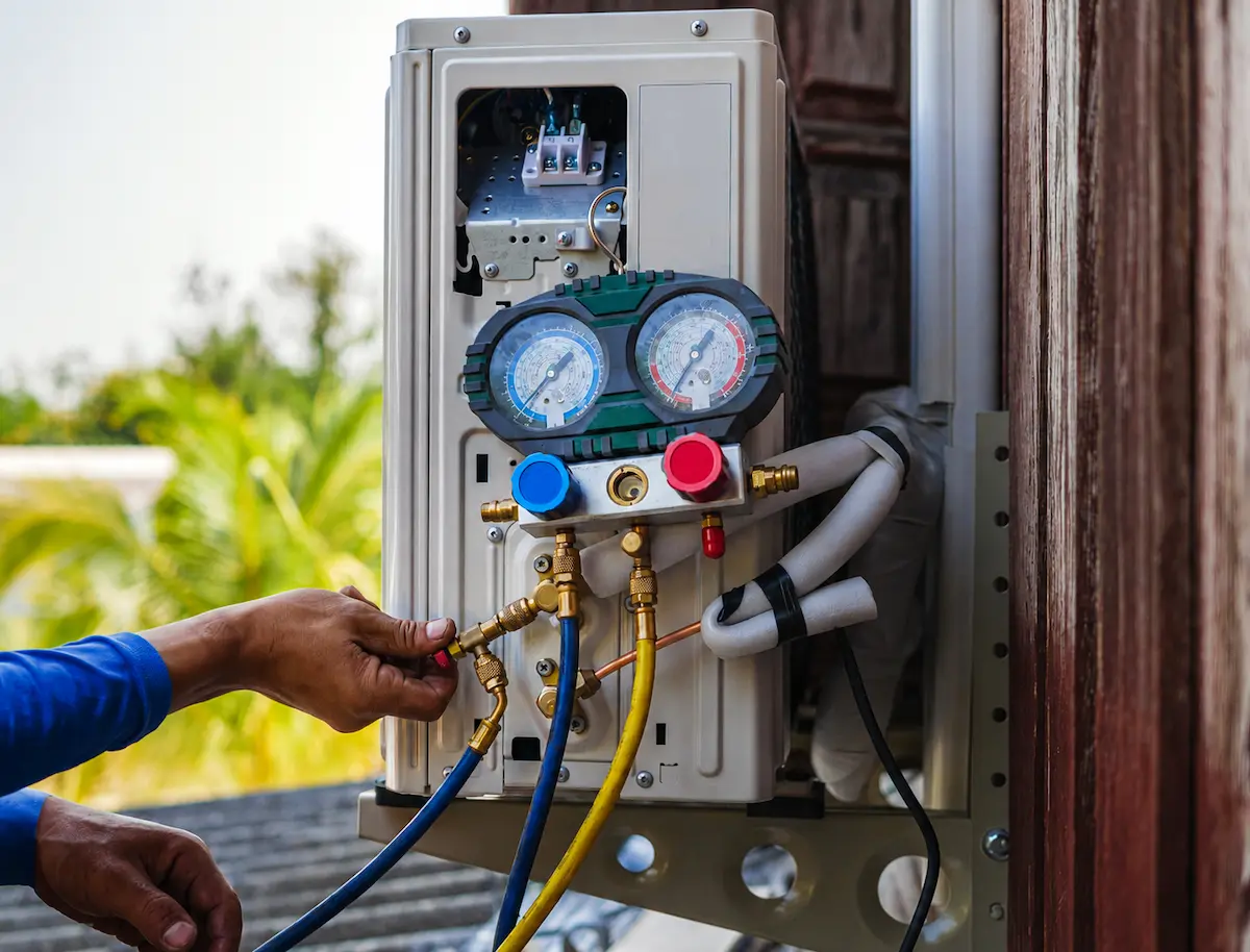 AC Gas Refill with Pressure Gauges – Handled by Licensed Technician